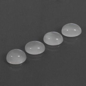  ct natürliche weißer Mondstein-Edelsteine, Transparent, Transparent / Lichtdurchlässig