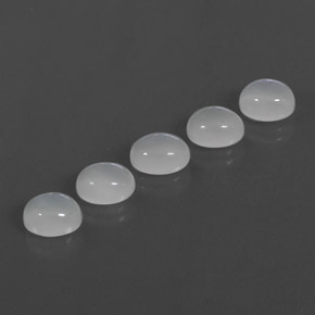  ct natürliche weißer Mondstein-Edelsteine, Transparent, Transparent / Lichtdurchlässig