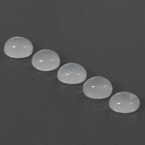  ct natürliche weißer Mondstein-Edelsteine, Transparent, Transparent / Lichtdurchlässig