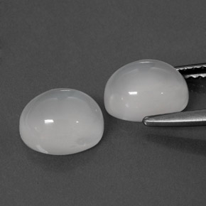  ct natürliche weißer Mondstein-Edelsteine, Transparent, Transparent / Lichtdurchlässig