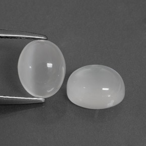  ct natürliche weißer Mondstein-Edelsteine, Transparent, Transparent / Lichtdurchlässig
