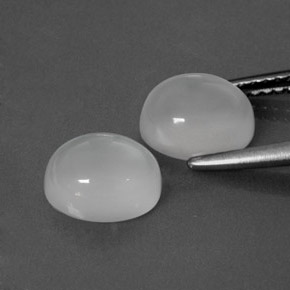  ct natürliche weißer Mondstein-Edelsteine, Transparent, Transparent / Lichtdurchlässig