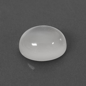 1,55 ctw natürlicher weißer Mondstein, Oval Schliff, Transparent