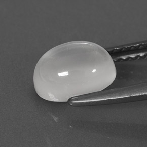 1,55 ctw natürlicher weißer Mondstein, Oval Schliff, Transparent