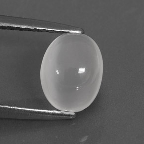 1,46 ctw natürlicher weißer Mondstein, Transparent, Transparent / Lichtdurchlässig