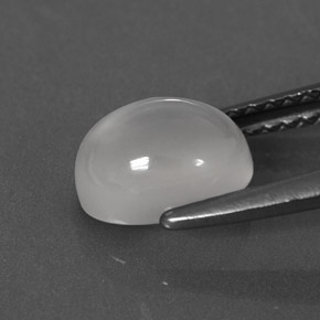 1,46 ctw natürlicher weißer Mondstein, Transparent, Transparent / Lichtdurchlässig