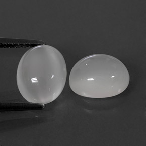  ct natürliche weißer Mondstein-Edelsteine, Transparent, Transparent / Lichtdurchlässig