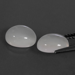  ct natürliche weißer Mondstein-Edelsteine, Transparent, Transparent / Lichtdurchlässig