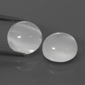  ct natürliche weißer Mondstein-Edelsteine, Transparent, Transparent / Lichtdurchlässig
