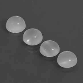  ct natürliche weißer Mondstein-Edelsteine, Transparent, Transparent / Lichtdurchlässig