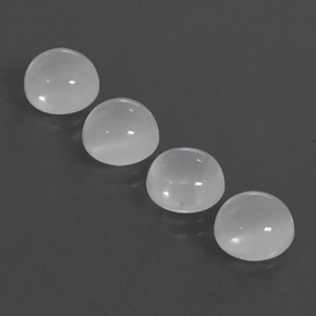  ct natürliche weißer Mondstein-Edelsteine, Transparent, Transparent / Lichtdurchlässig