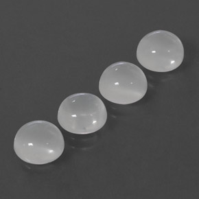  ct natürliche weißer Mondstein-Edelsteine, Transparent, Transparent / Lichtdurchlässig