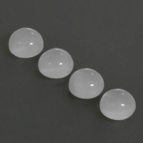  ct natürliche weißer Mondstein-Edelsteine, Transparent, Transparent / Lichtdurchlässig