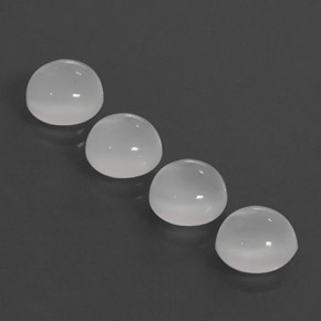  ct natürliche weißer Mondstein-Edelsteine, Transparent, Transparent / Lichtdurchlässig