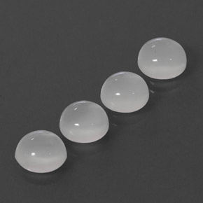  ct natürliche weißer Mondstein-Edelsteine, Transparent, Transparent / Lichtdurchlässig