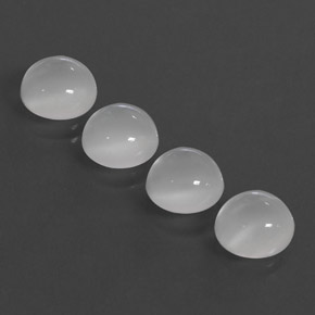  ct natürliche weißer Mondstein-Edelsteine, Transparent, Transparent / Lichtdurchlässig