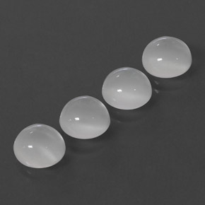  ct natürliche weißer Mondstein-Edelsteine, Transparent, Transparent / Lichtdurchlässig