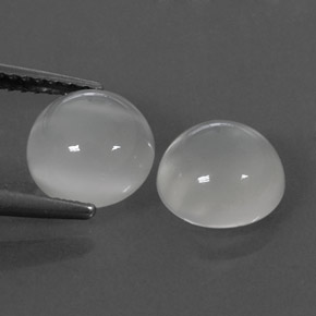  ct natürliche weißer Mondstein-Edelsteine, Transparent, Transparent / Lichtdurchlässig