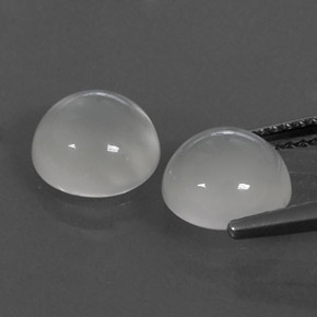  ct natürliche weißer Mondstein-Edelsteine, Transparent, Transparent / Lichtdurchlässig