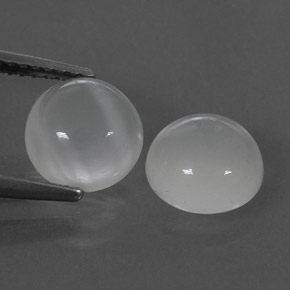  ct natürliche weißer Mondstein-Edelsteine, Transparent, Transparent / Lichtdurchlässig