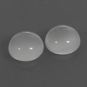  ct natürliche weißer Mondstein-Edelsteine, Transparent, Transparent / Lichtdurchlässig