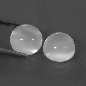 ct natürliche weißer Mondstein-Edelsteine, Transparent, Transparent / Lichtdurchlässig