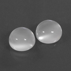  ct natürliche weißer Mondstein-Edelsteine, Transparent, Transparent / Lichtdurchlässig
