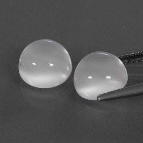  ct natürliche weißer Mondstein-Edelsteine, Transparent, Transparent / Lichtdurchlässig