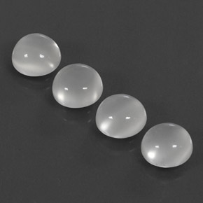  ct natürliche weißer Mondstein-Edelsteine, Transparent, Transparent / Lichtdurchlässig