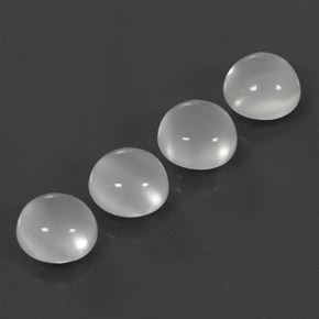  ct natürliche weißer Mondstein-Edelsteine, Transparent, Transparent / Lichtdurchlässig