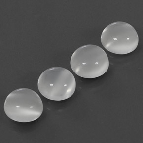  ct natürliche weißer Mondstein-Edelsteine, Transparent, Transparent / Lichtdurchlässig