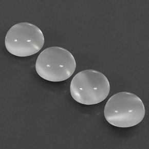  ct natürliche weißer Mondstein-Edelsteine, Transparent, Transparent / Lichtdurchlässig