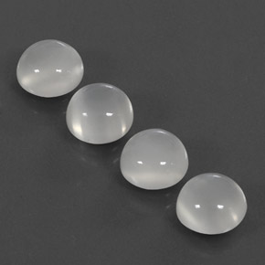  ct natürliche weißer Mondstein-Edelsteine, Transparent, Transparent / Lichtdurchlässig