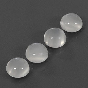  ct natürliche weißer Mondstein-Edelsteine, Transparent, Transparent / Lichtdurchlässig