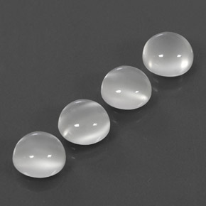  ct natürliche weißer Mondstein-Edelsteine, Transparent, Transparent / Lichtdurchlässig