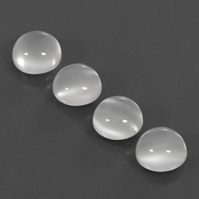  ct natürliche weißer Mondstein-Edelsteine, Transparent, Transparent / Lichtdurchlässig