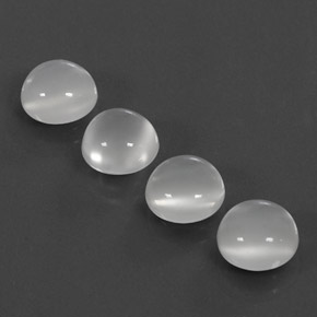  ct natürliche weißer Mondstein-Edelsteine, Transparent, Transparent / Lichtdurchlässig