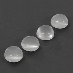  ct natürliche weißer Mondstein-Edelsteine, Transparent, Transparent / Lichtdurchlässig