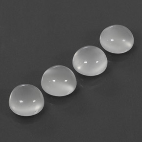  ct natürliche weißer Mondstein-Edelsteine, Transparent, Transparent / Lichtdurchlässig