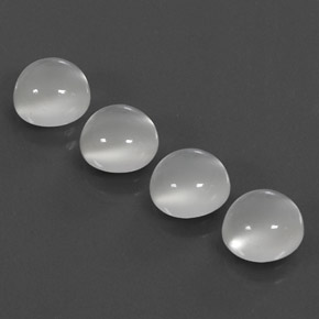  ct natürliche weißer Mondstein-Edelsteine, Transparent, Transparent / Lichtdurchlässig