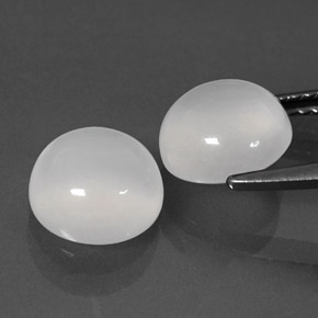  ct natürliche weißer Mondstein-Edelsteine, Transparent, Transparent / Lichtdurchlässig
