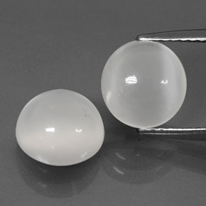  ct natürliche weißer Mondstein-Edelsteine, Transparent, Transparent / Lichtdurchlässig