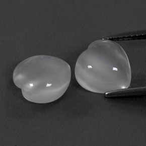  ct natürliche weißer Mondstein-Edelsteine, Transparent, Transparent / Lichtdurchlässig