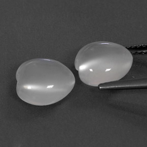  ct natürliche weißer Mondstein-Edelsteine, Transparent, Transparent / Lichtdurchlässig