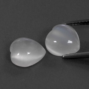  ct natürliche weißer Mondstein-Edelsteine, Transparent, Transparent / Lichtdurchlässig