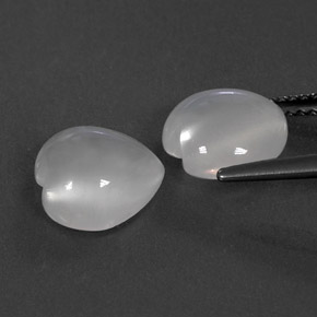  ct natürliche weißer Mondstein-Edelsteine, Transparent, Transparent / Lichtdurchlässig