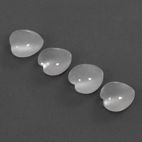  ct natürliche weißer Mondstein-Edelsteine, Transparent, Transparent / Lichtdurchlässig