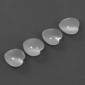  ct natürliche weißer Mondstein-Edelsteine, Transparent, Transparent / Lichtdurchlässig