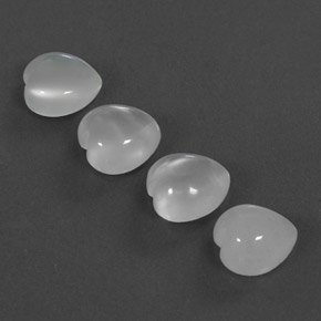  ct natürliche weißer Mondstein-Edelsteine, Transparent, Transparent / Lichtdurchlässig