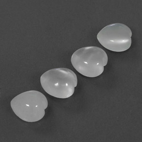  ct natürliche weißer Mondstein-Edelsteine, Transparent, Transparent / Lichtdurchlässig